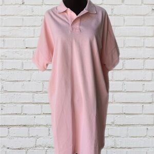 Tuckernuck Pink Ribbed Collar Top